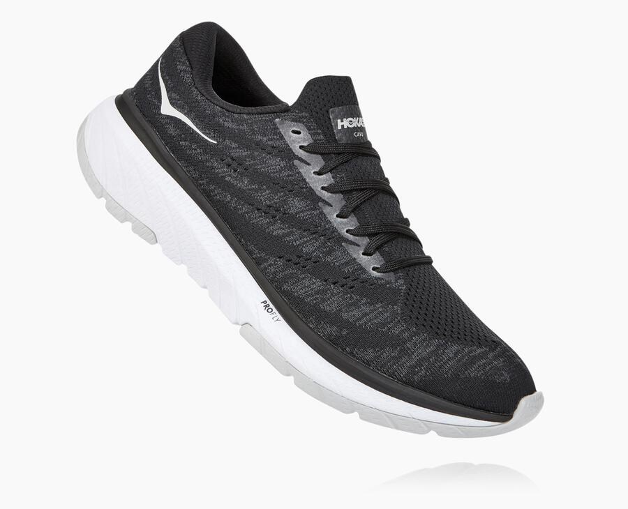 Hoka One One Running Shoes Mens Black/White - Cavu 3 - 62940CTPN